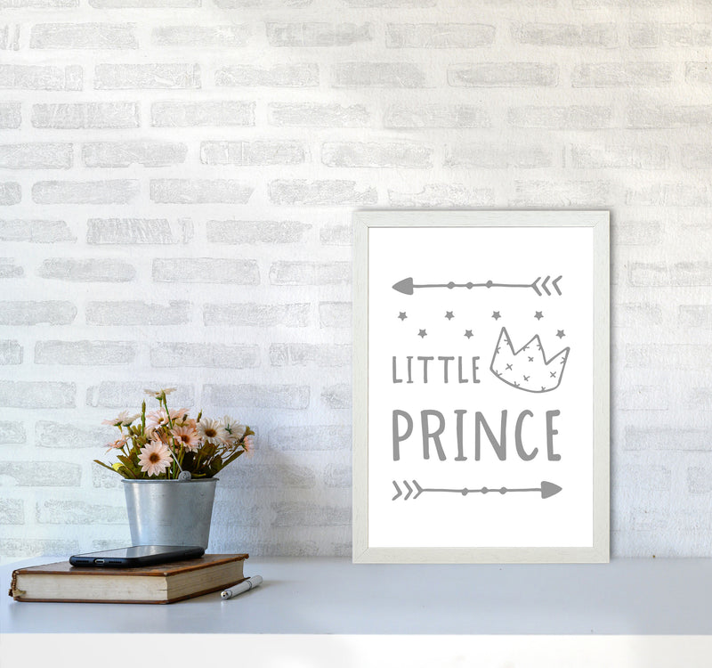 Little Prince Grey Framed Nursey Wall Art Print A3 Oak Frame