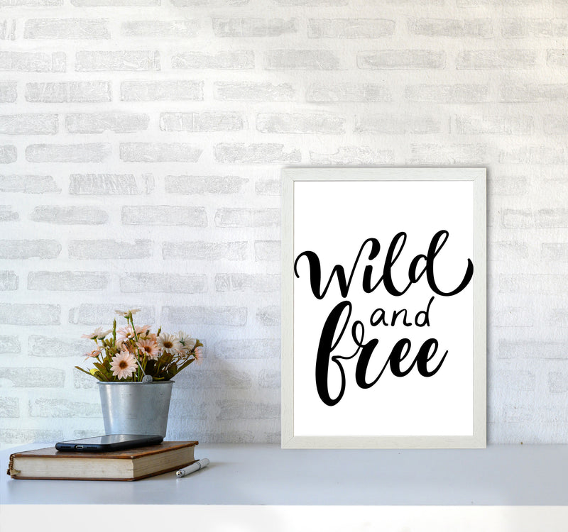 Wild And Free Modern Print A3 Oak Frame