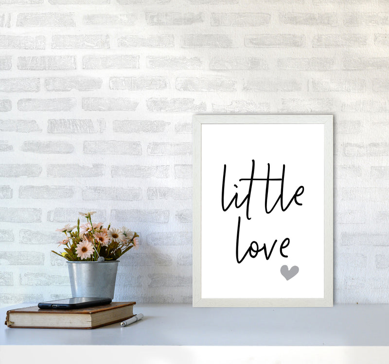 Little Love Framed Nursey Wall Art Print A3 Oak Frame