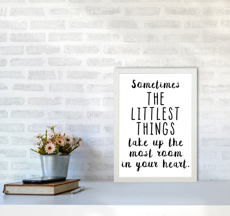 The Littlest Things Black Modern Print A3 Oak Frame