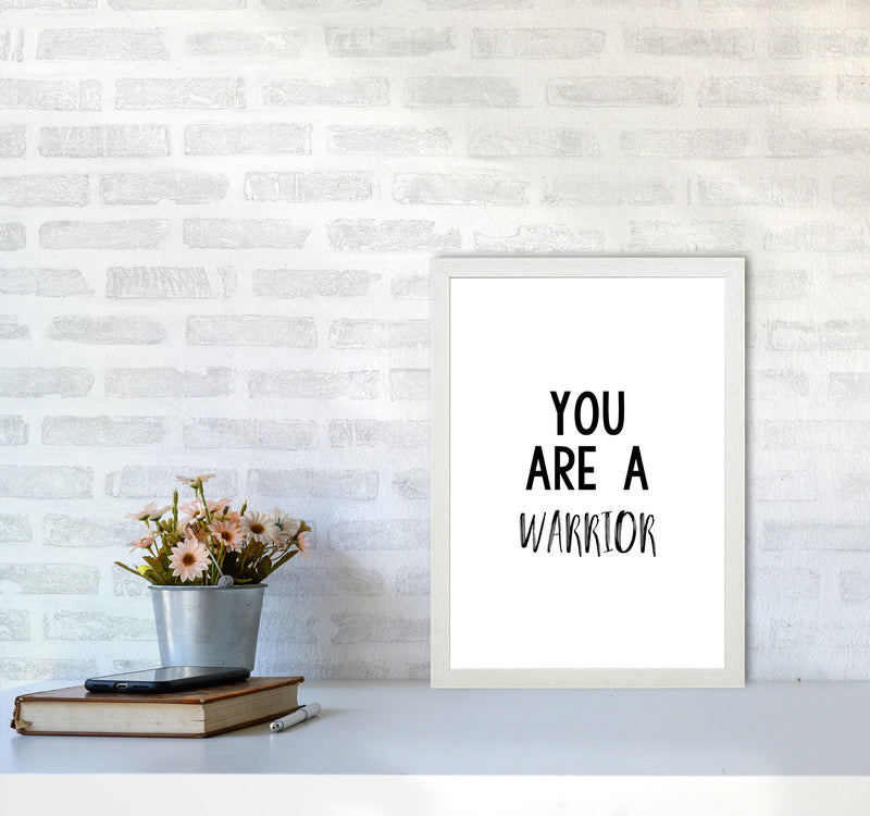 You Are A Warrior Modern Print A3 Oak Frame