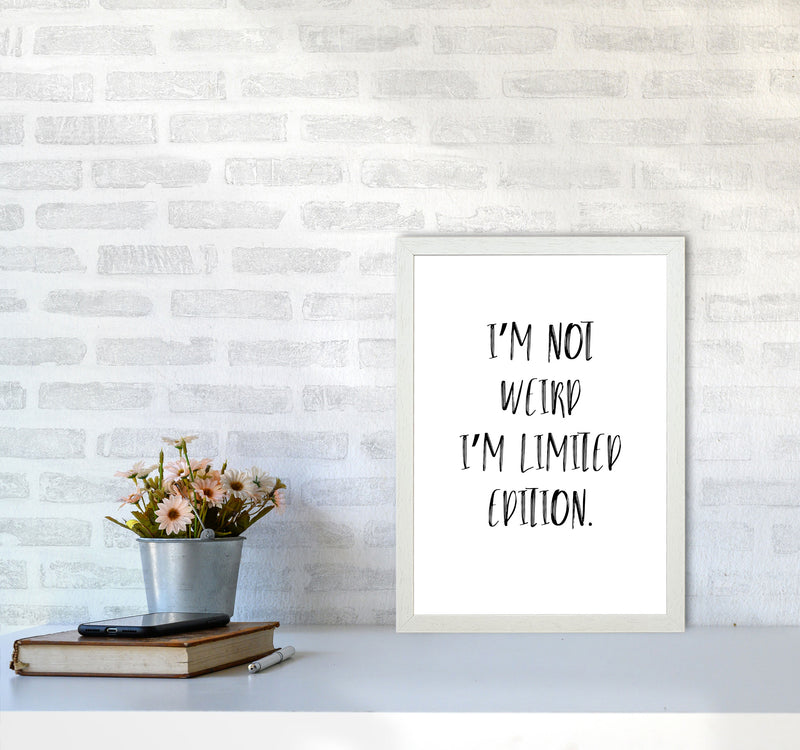 Limited Edition Framed Typography Wall Art Print A3 Oak Frame
