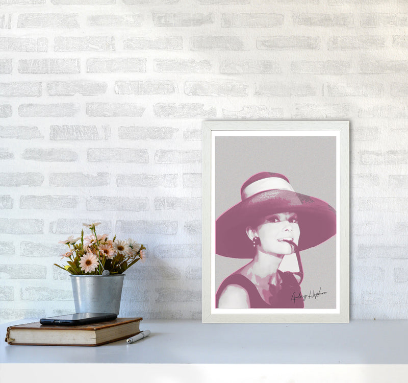 Audrey Hepburn Vintage Modern Print A3 Oak Frame