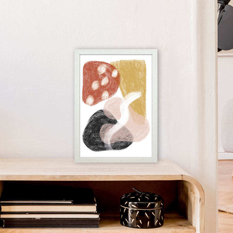 Dalia Chalk Mix Match Shapes  Art Print by Pixy Paper A3 Oak Frame