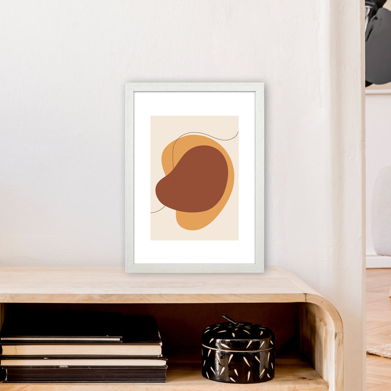 Mica Sand Abstract N29  Art Print by Pixy Paper A3 Oak Frame