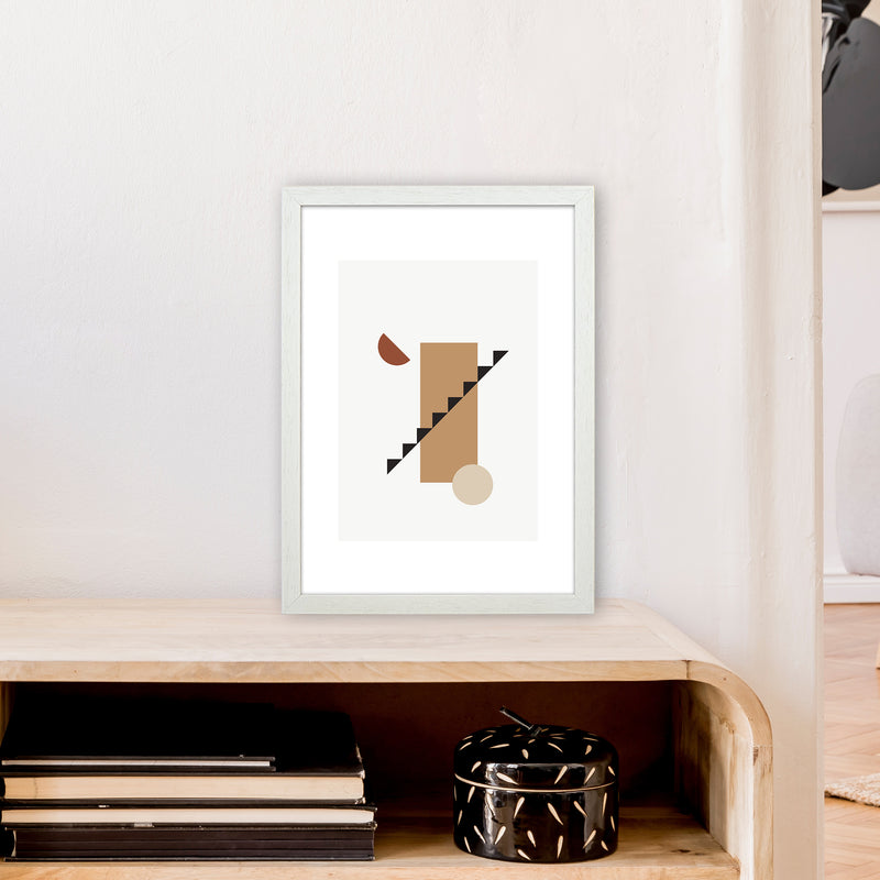 Mica Sand Stairs N22  Art Print by Pixy Paper A3 Oak Frame