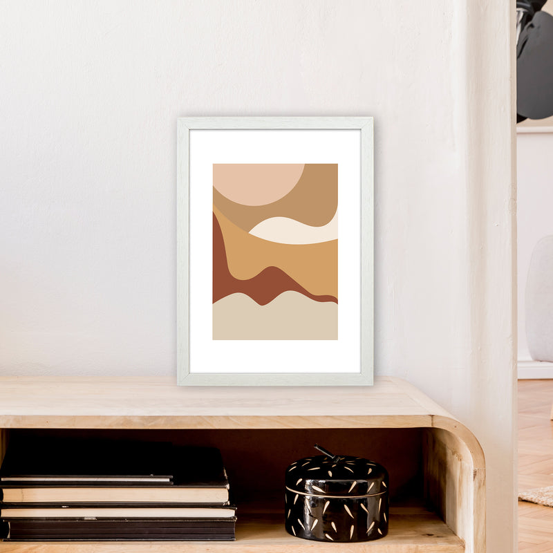 Mica Sand Dunes N25  Art Print by Pixy Paper A3 Oak Frame
