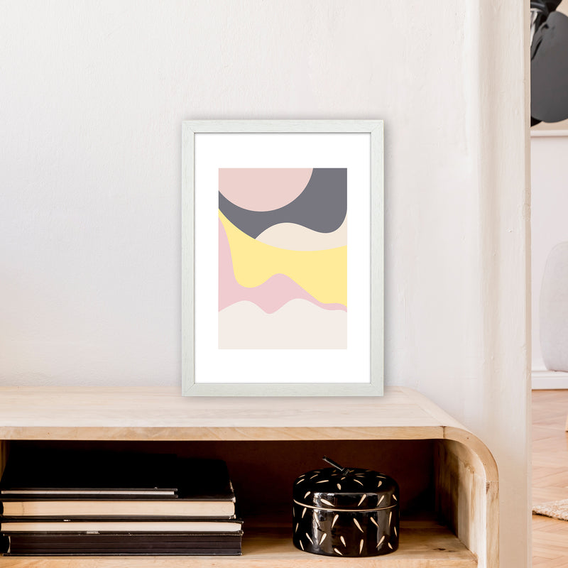 Mila Pink Dunes N15  Art Print by Pixy Paper A3 Oak Frame