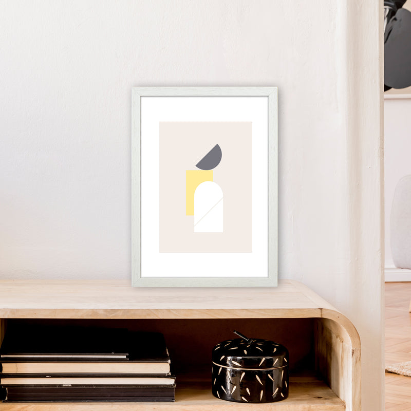 Mila Abstract N11  Art Print by Pixy Paper A3 Oak Frame