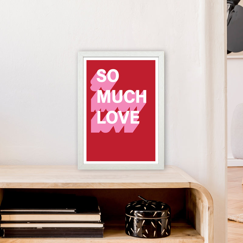 So Much Love Shadow  Art Print by Pixy Paper A3 Oak Frame