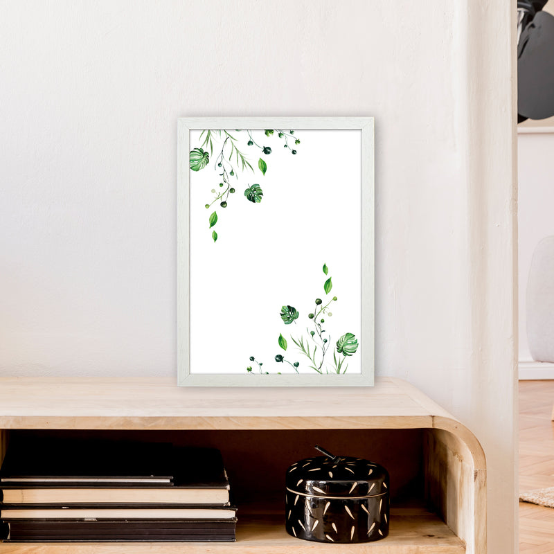 Top And Bottom Plants Exotic  Art Print by Pixy Paper A3 Oak Frame