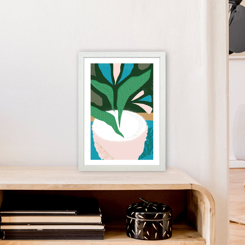 Plant Pot Jungle Abstract  Art Print by Pixy Paper A3 Oak Frame