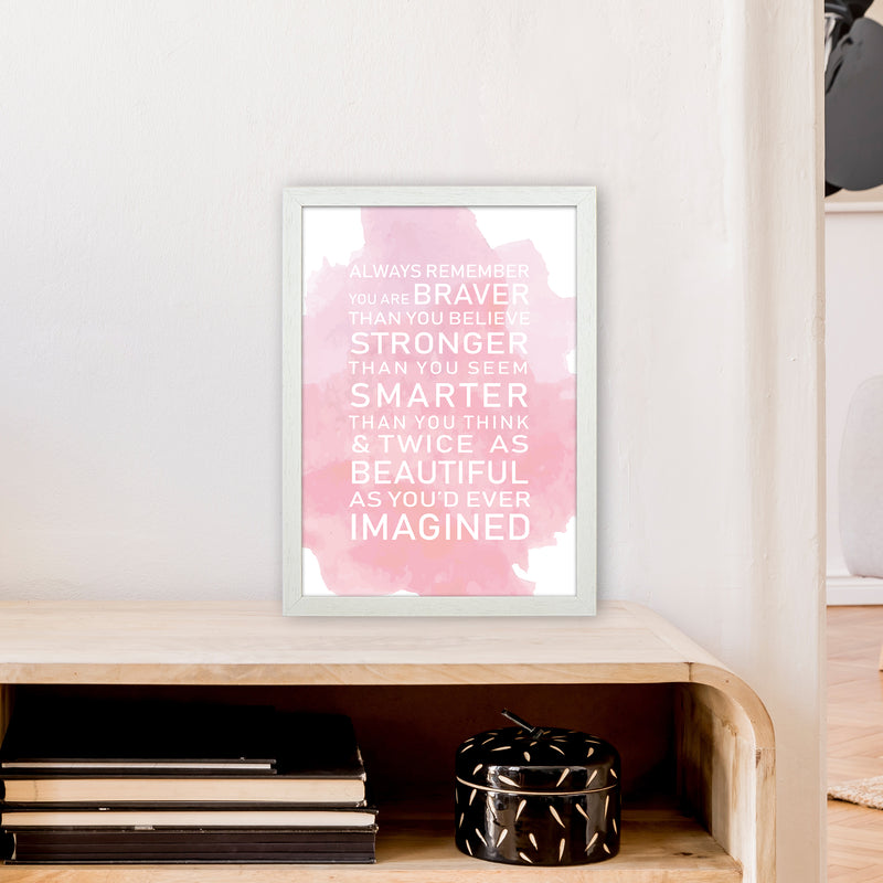 Smarter Than You Think Art Print by Pixy Paper A3 Oak Frame