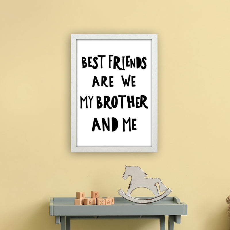 Best Friends  Art Print by Pixy Paper A3 Oak Frame