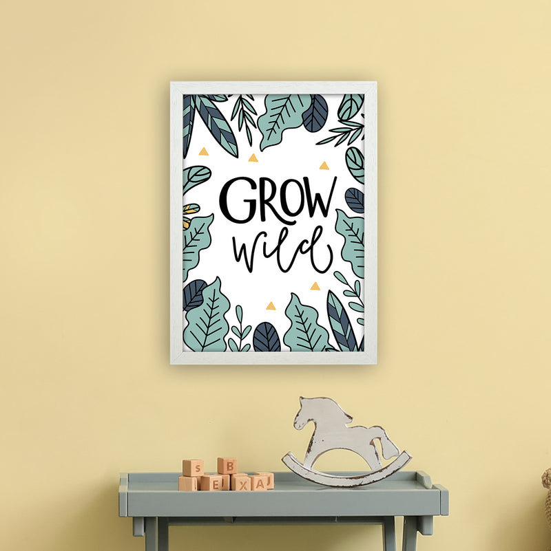 Grow Wild  Art Print by Pixy Paper A3 Oak Frame