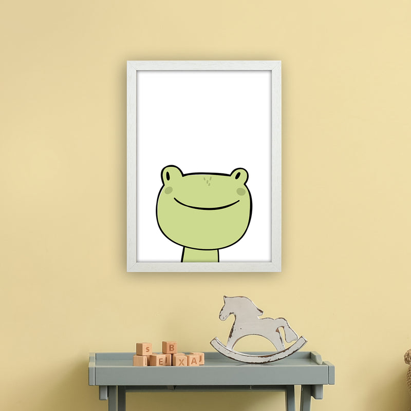 Frog  Art Print by Pixy Paper A3 Oak Frame