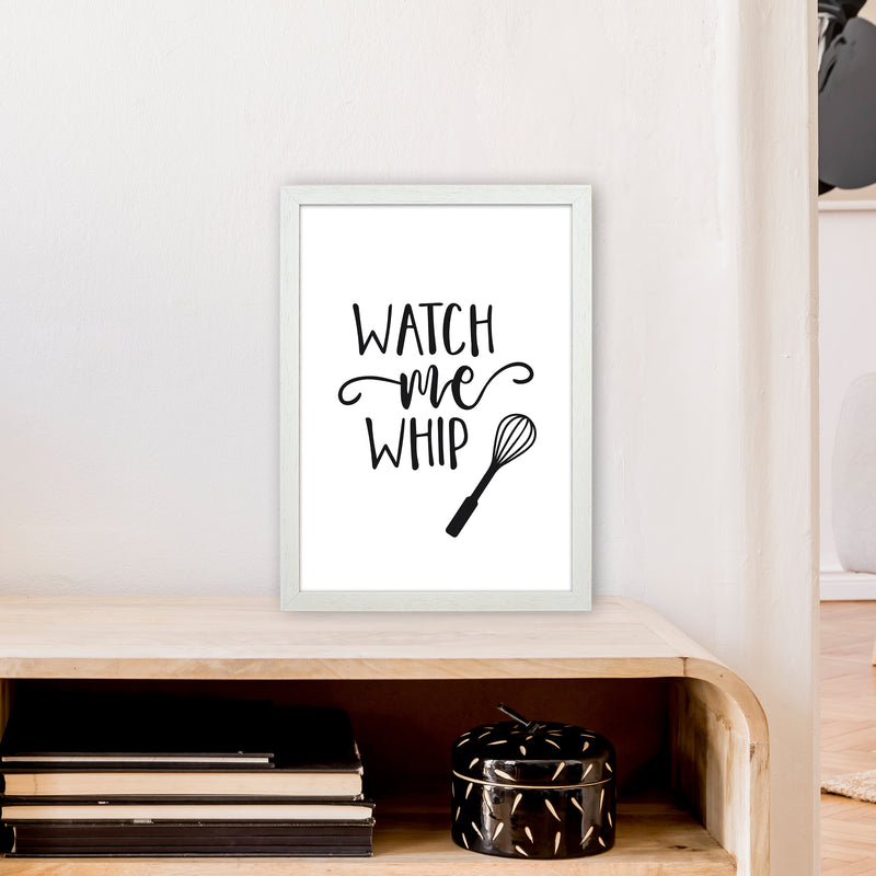 Watch Me Whip  Art Print by Pixy Paper A3 Oak Frame