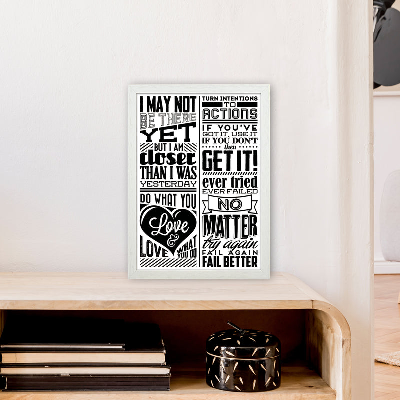 I May Not Be There Yet Vintage  Art Print by Pixy Paper A3 Oak Frame