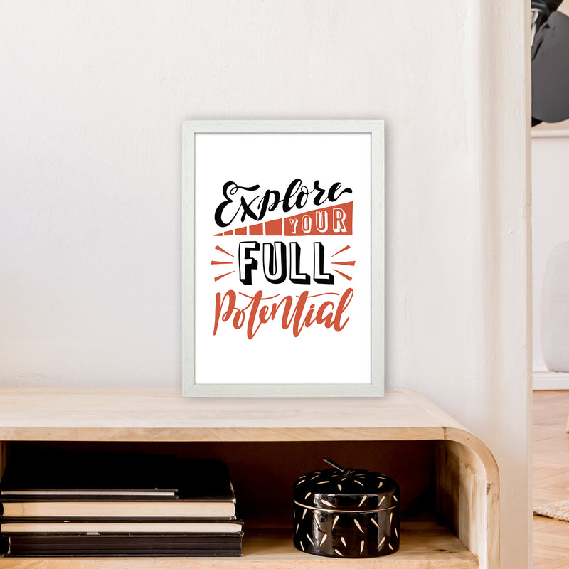 Explore Your Full Potential  Art Print by Pixy Paper A3 Oak Frame