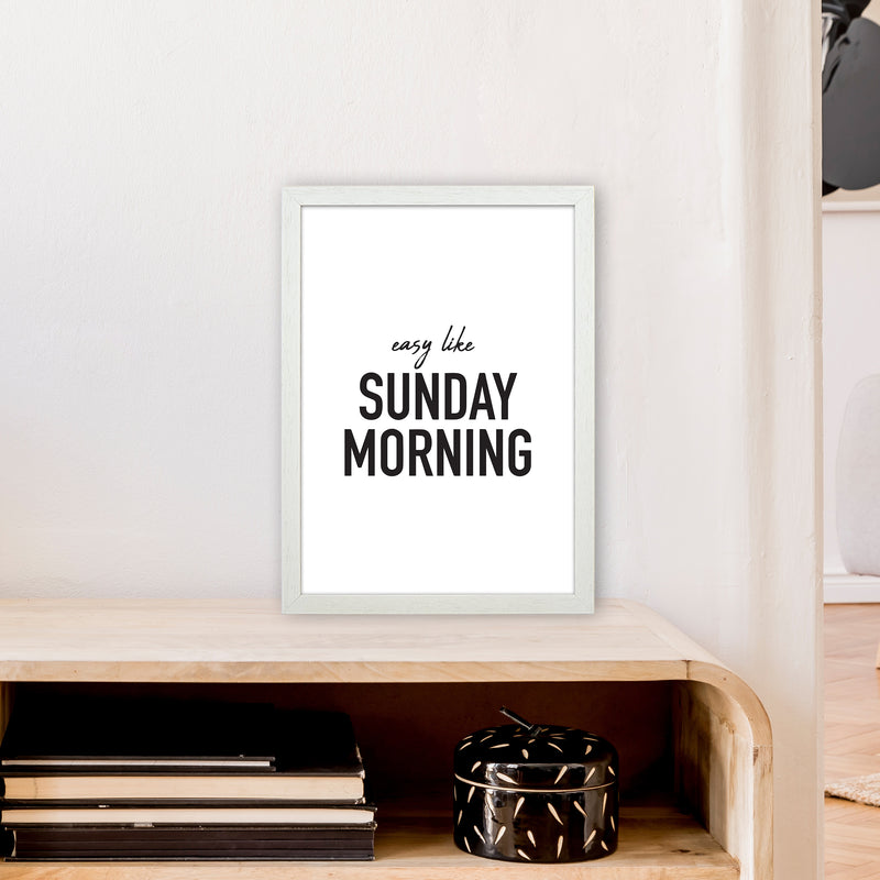 Easy Like Sunday Morning  Art Print by Pixy Paper A3 Oak Frame