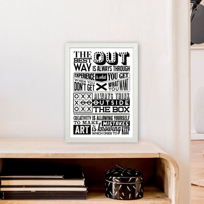 The Best Way Out Vintage  Art Print by Pixy Paper A3 Oak Frame