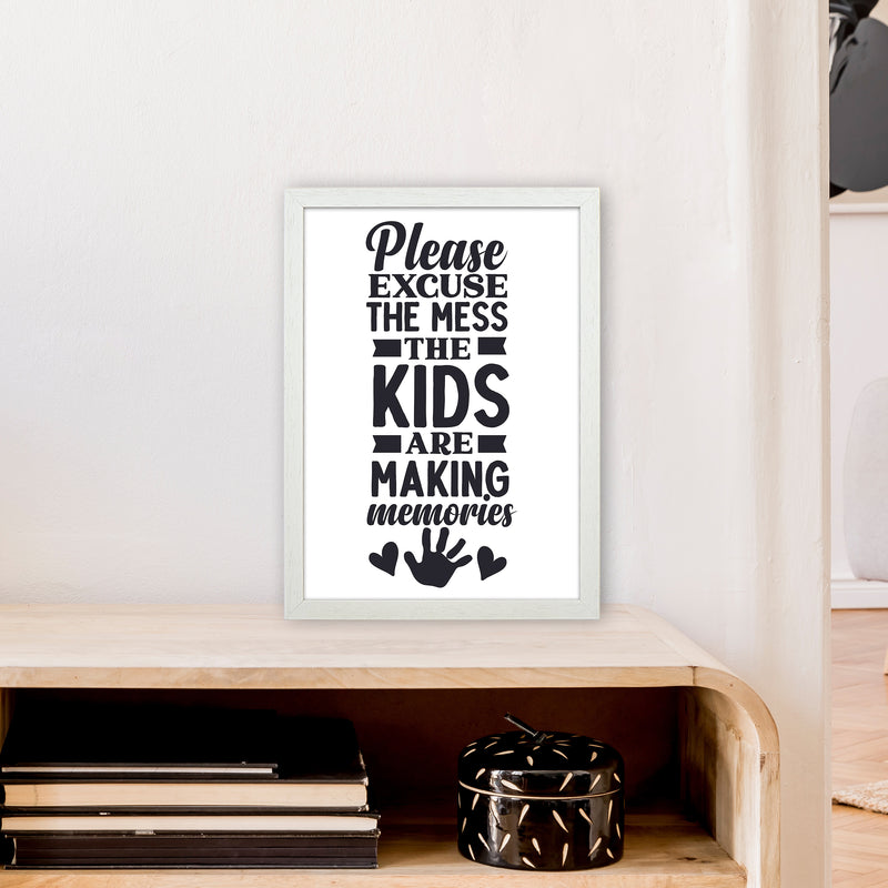 Please Excuse The Mess  Art Print by Pixy Paper A3 Oak Frame