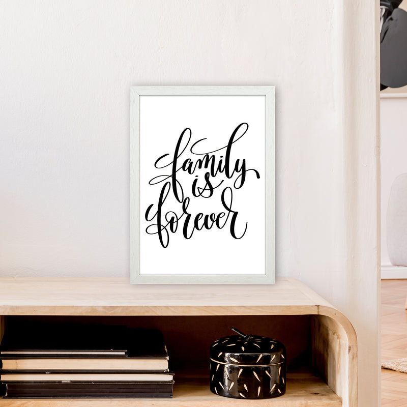 Family Is Forever  Art Print by Pixy Paper A3 Oak Frame