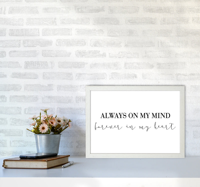 Always On My Mind  Art Print by Pixy Paper A3 Oak Frame