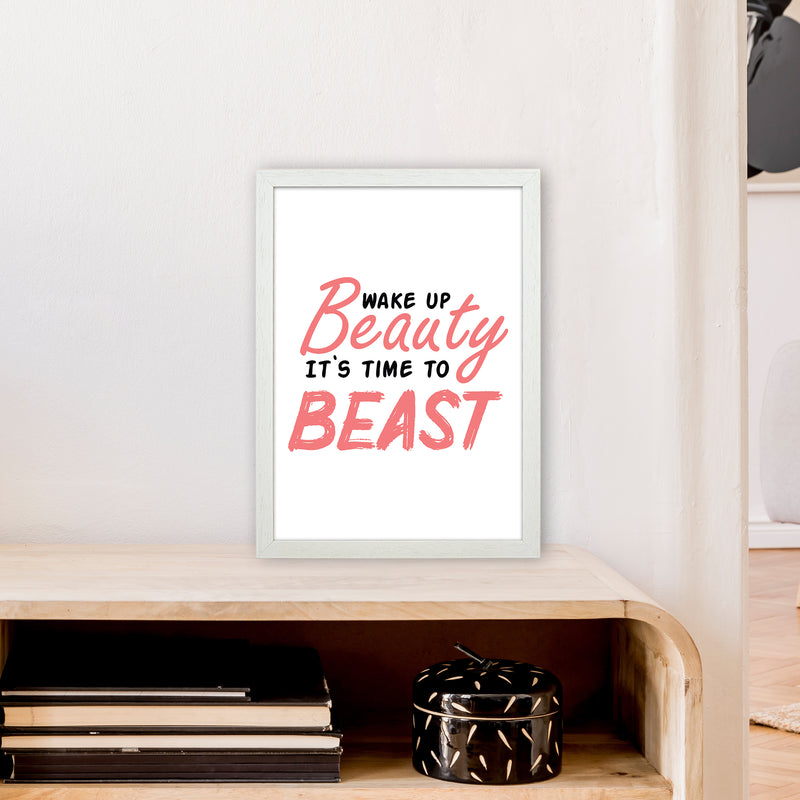 Wake Up Beauty  Art Print by Pixy Paper A3 Oak Frame