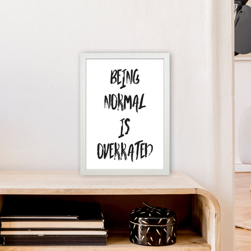 Being Normal  Art Print by Pixy Paper A3 Oak Frame