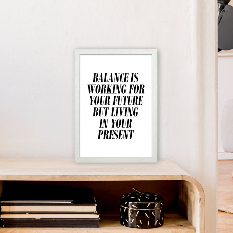 Balance Is  Art Print by Pixy Paper A3 Oak Frame