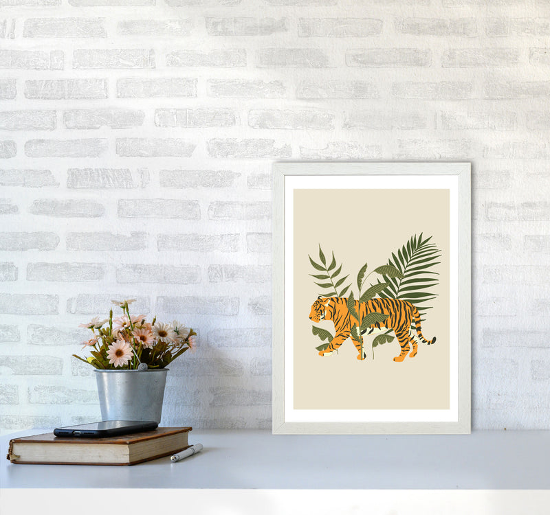 Wild Collection Tiger Art Print by Pixy Paper A3 Oak Frame
