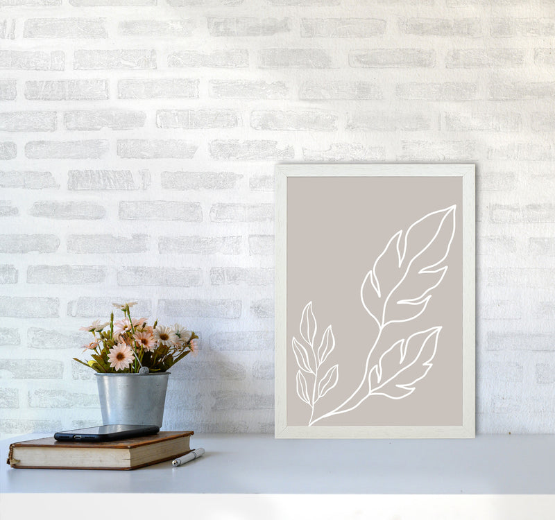 Inspired Stone Plant Silhouette Art Print by Pixy Paper A3 Oak Frame