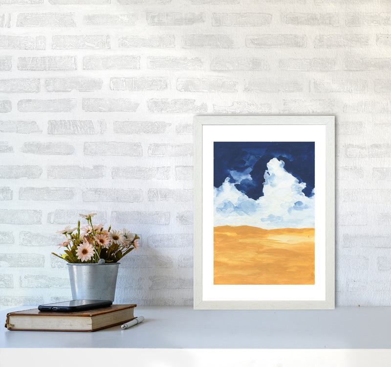 Horizon Abstract Clouds  Art Print by Pixy Paper A3 Oak Frame