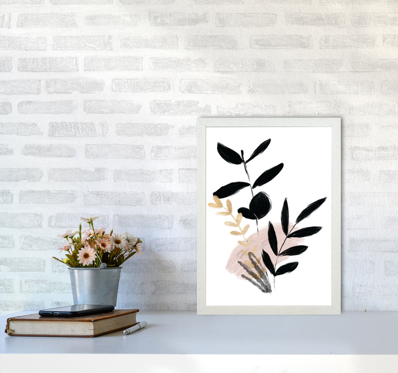 Delicate Floral 01 Art Print by Pixy Paper A3 Oak Frame