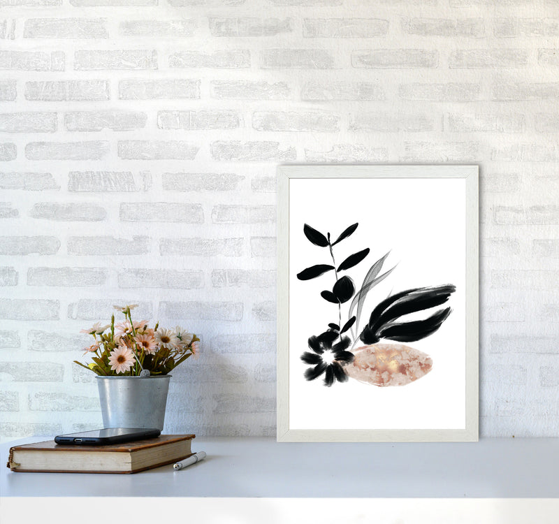 Delicate Floral 03 Art Print by Pixy Paper A3 Oak Frame