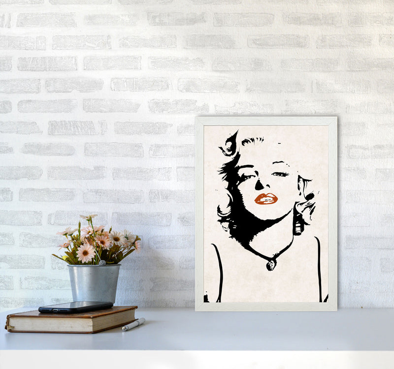 Autumn Marilyn abstract Art Print by Pixy Paper A3 Oak Frame
