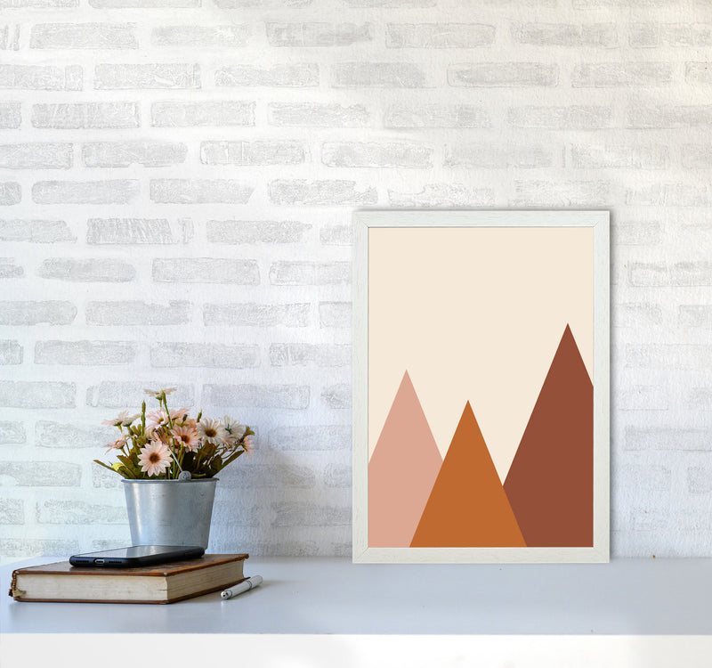 Autumn Rolly abstract Art Print by Pixy Paper A3 Oak Frame