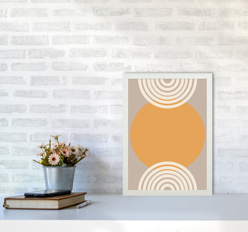 Autumn Orla abstract Art Print by Pixy Paper A3 Oak Frame