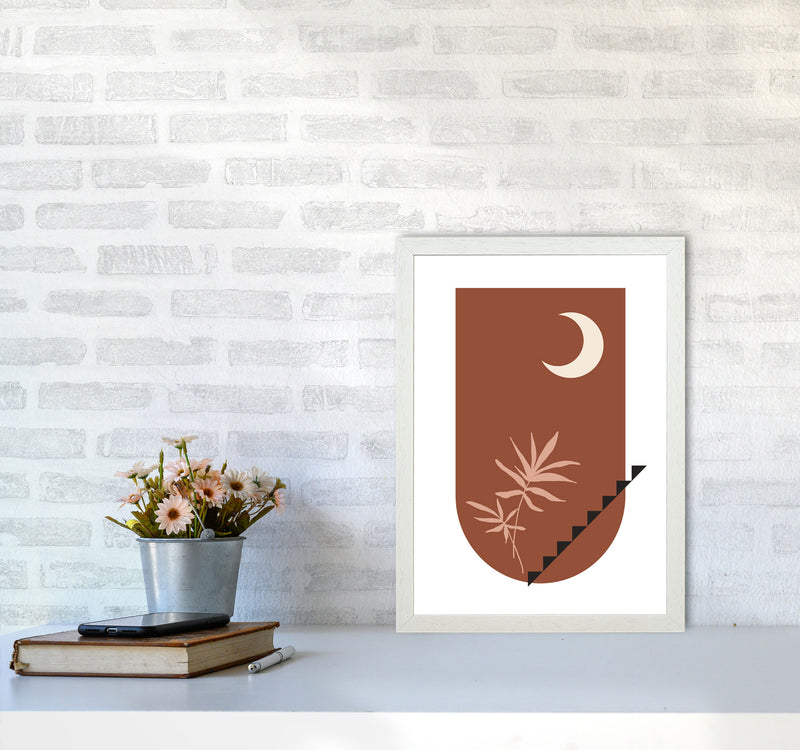 Autumn Willow abstract Art Print by Pixy Paper A3 Oak Frame