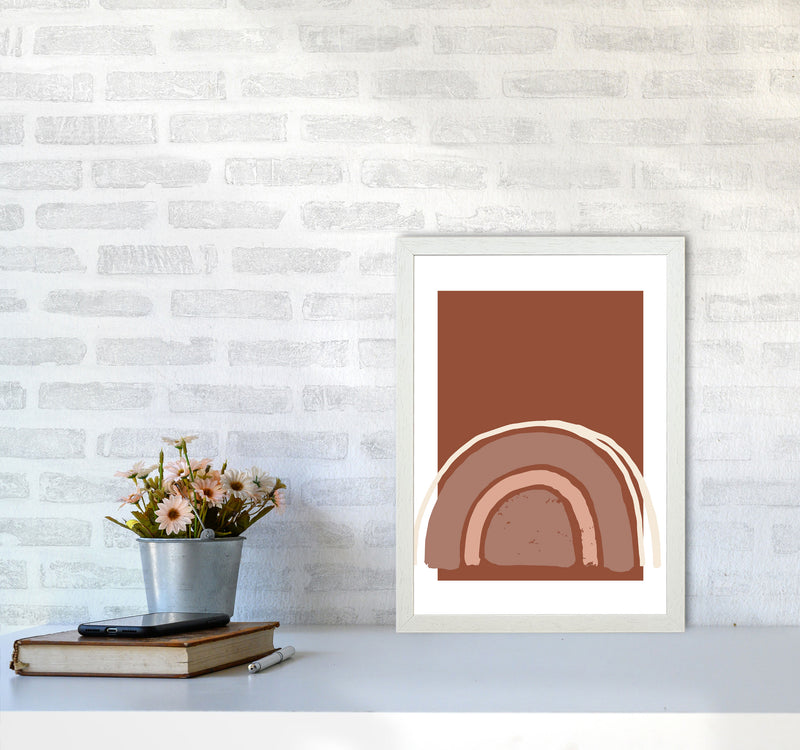 Autumn Camilla abstract Art Print by Pixy Paper A3 Oak Frame