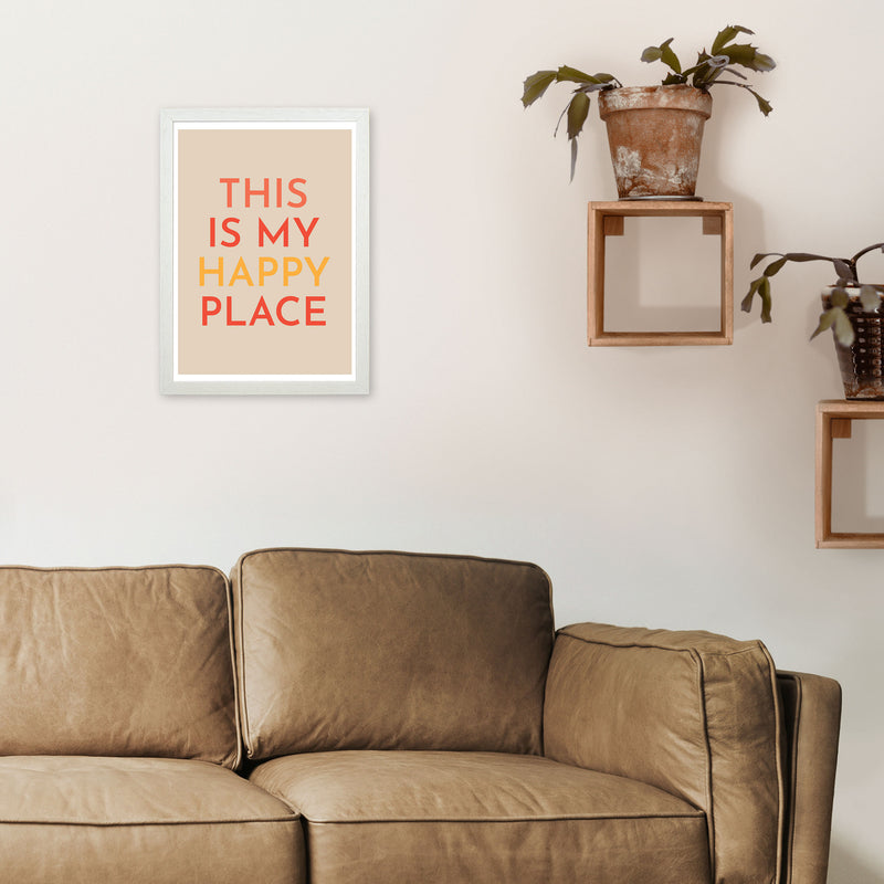 This is My Happy Place Art Print by Pixy Paper A3 Oak Frame