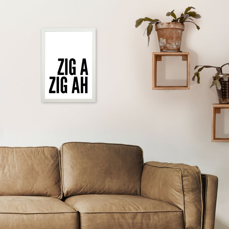 Zig a Zig Ah big Art Print by Pixy Paper A3 Oak Frame