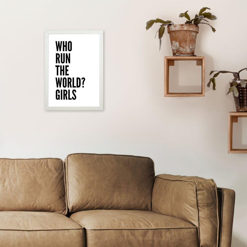 Who Run The World Art Print by Pixy Paper A3 Oak Frame