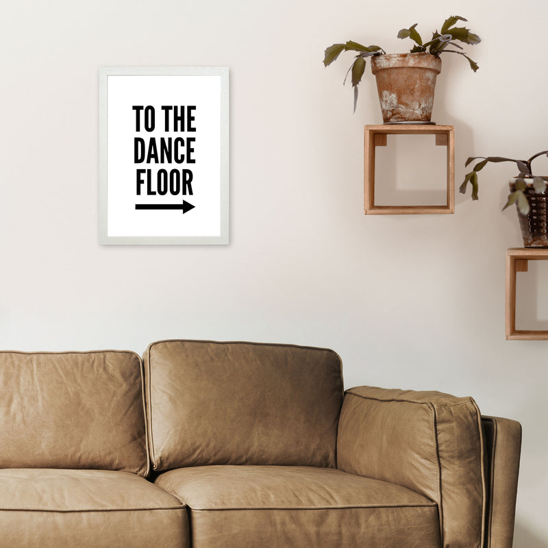 To The Dance Floor Art Print by Pixy Paper A3 Oak Frame