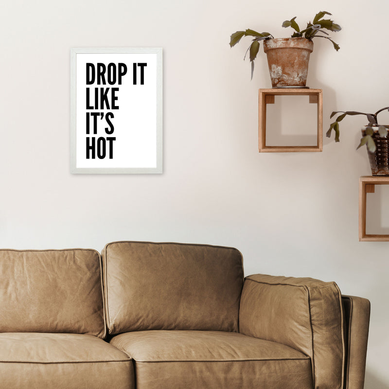 Drop It Like It's Hot Art Print by Pixy Paper A3 Oak Frame