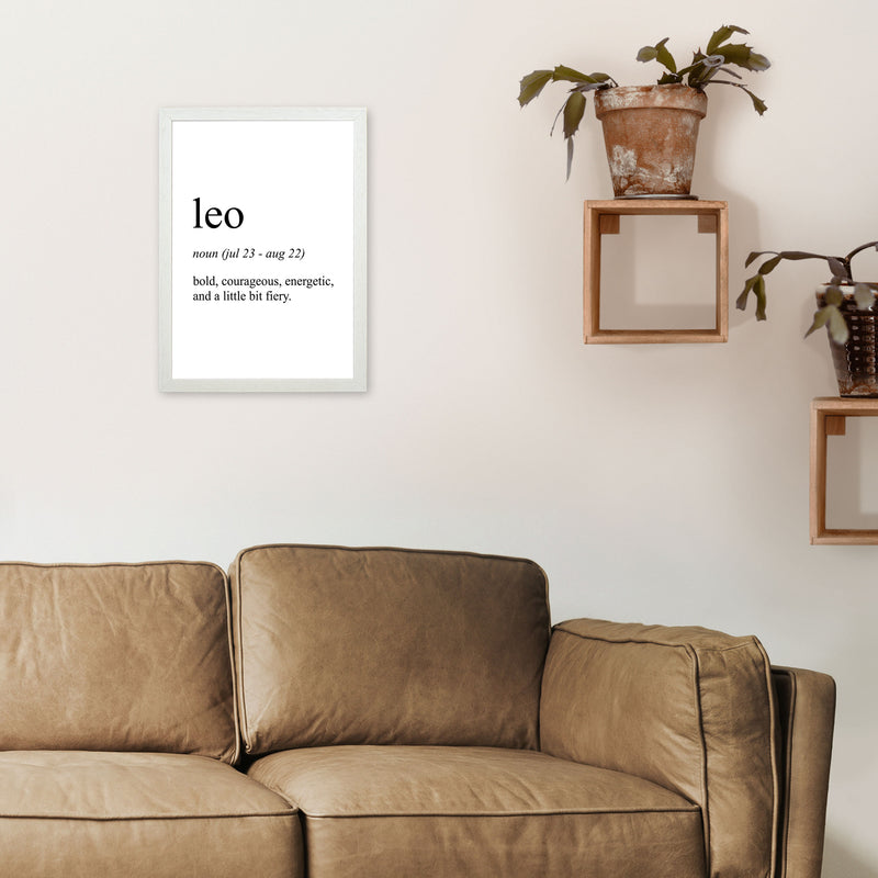 Leo Definition Art Print by Pixy Paper A3 Oak Frame