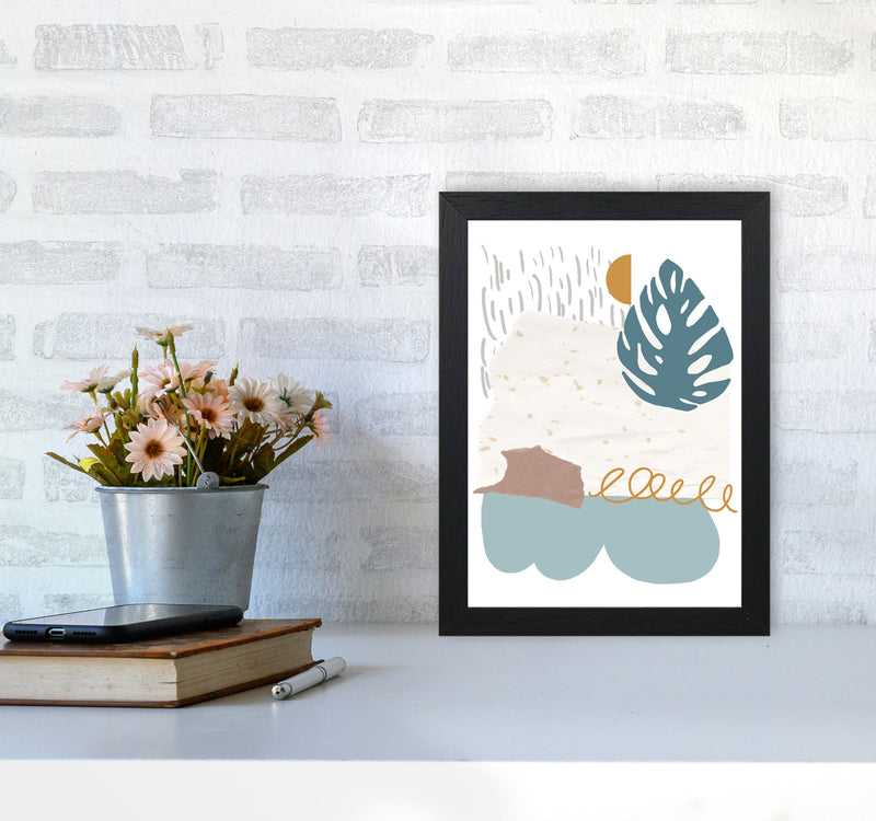 Reef Shapes Abstract 1 Modern Print A4 White Frame