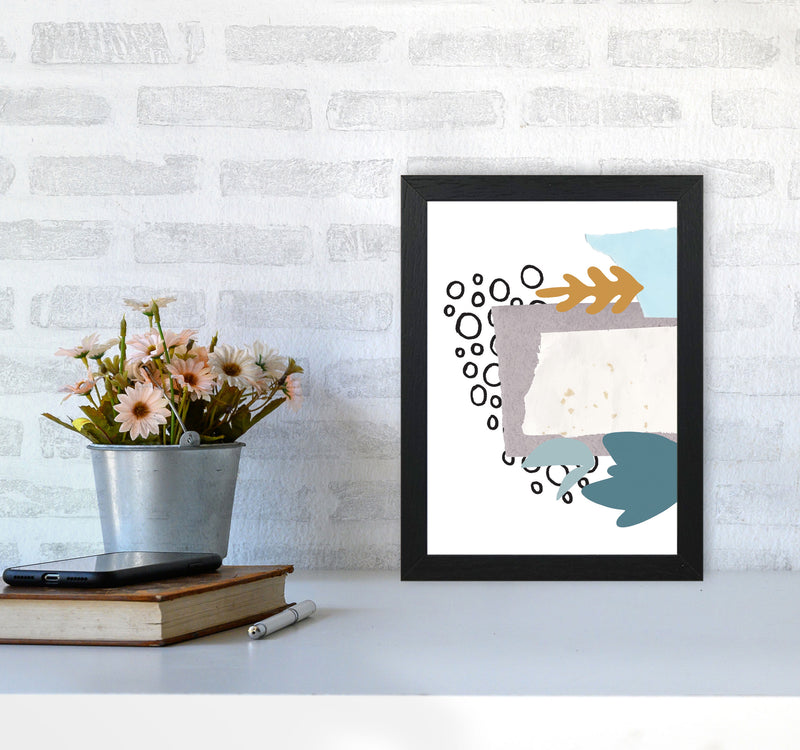 Reef Shapes Abstract 2 Modern Print A4 White Frame