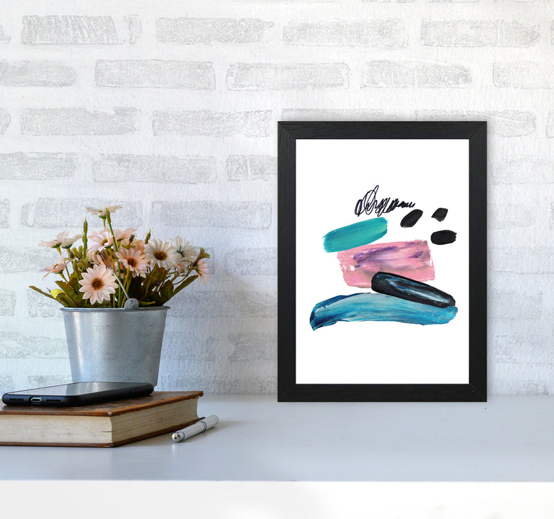 Pink And Teal Abstract Artboard Modern Print A4 White Frame